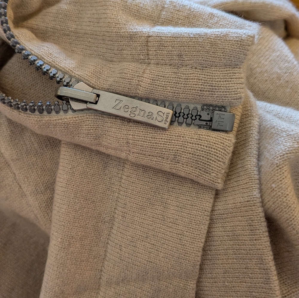 Cashmere Ermenegildo Zegna Stunning Zip Up Sweater. Luxury Item Men's XL - Picture 2 of 11